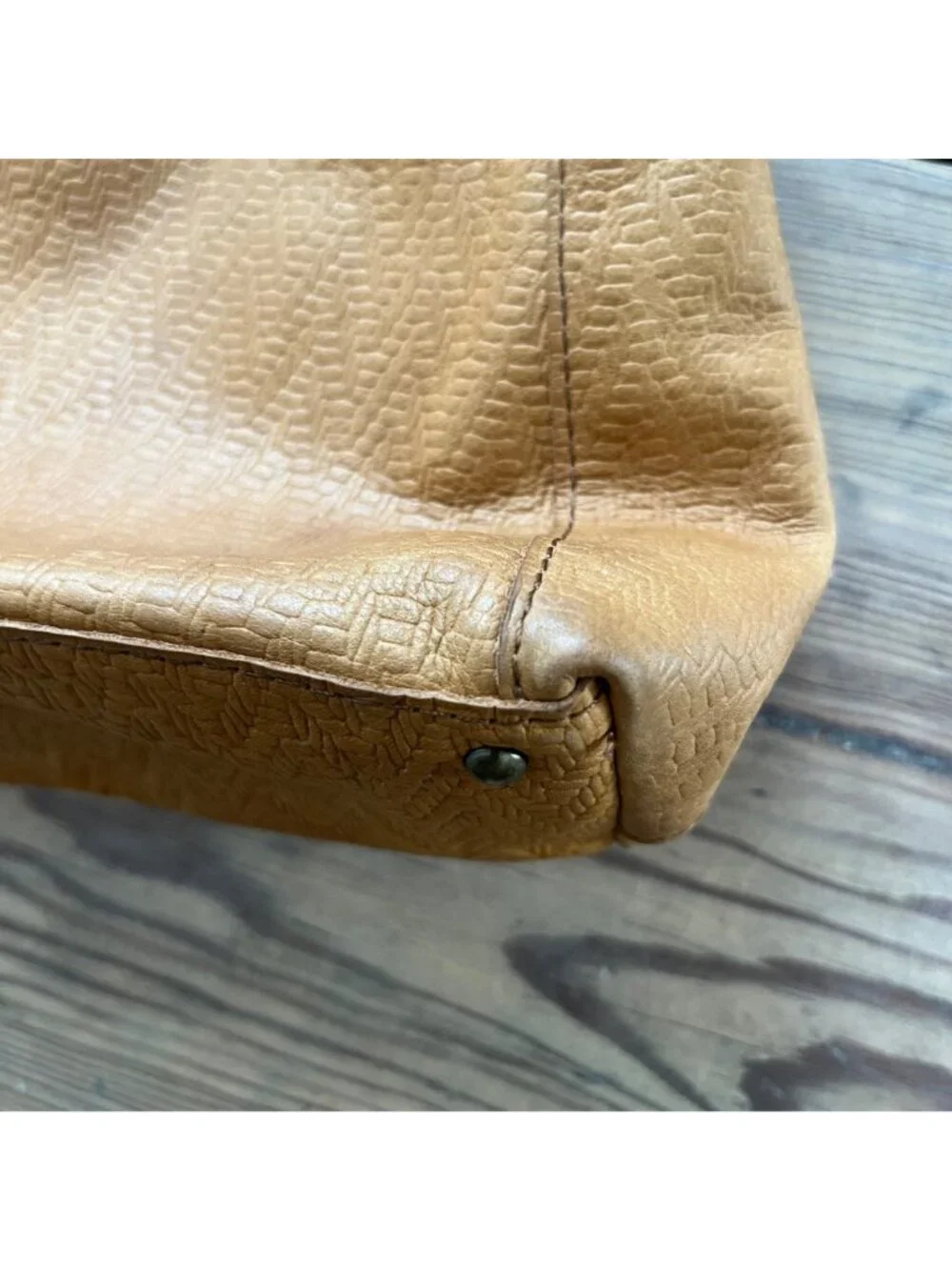 American Leather Co. Austin Triple Entry Hobo Bag Brown Leather